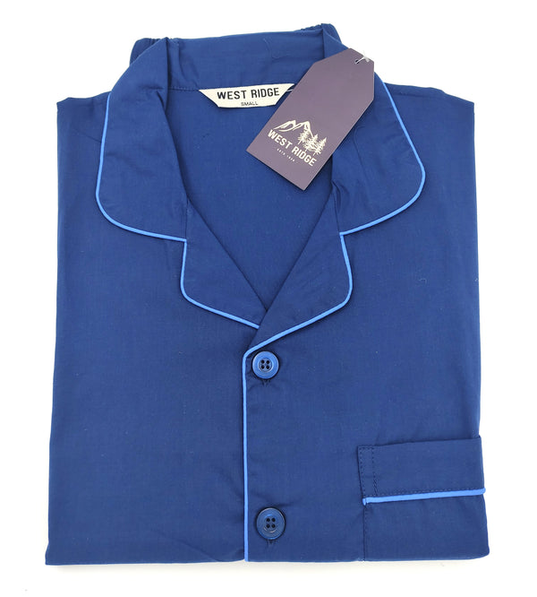West Ridge Mens Cotton Blend Long Pyjamas with Easy Iron Finish WR46105
